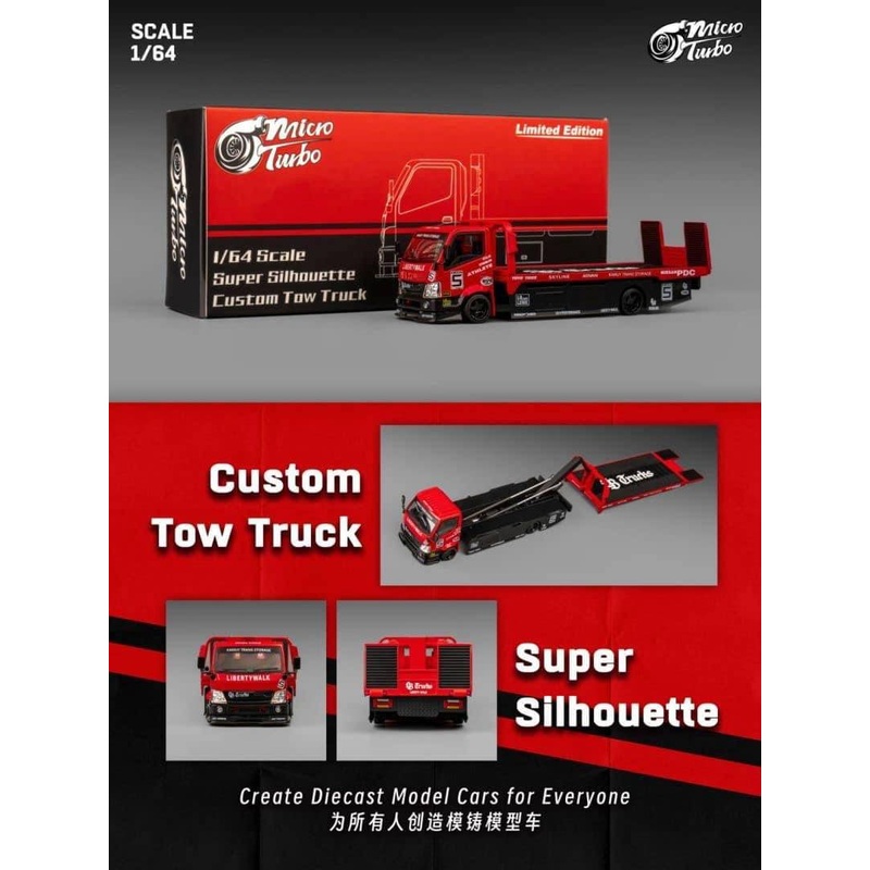 Micro Turbo 1:64 Super Silhouette Custom Tow Truck Advan