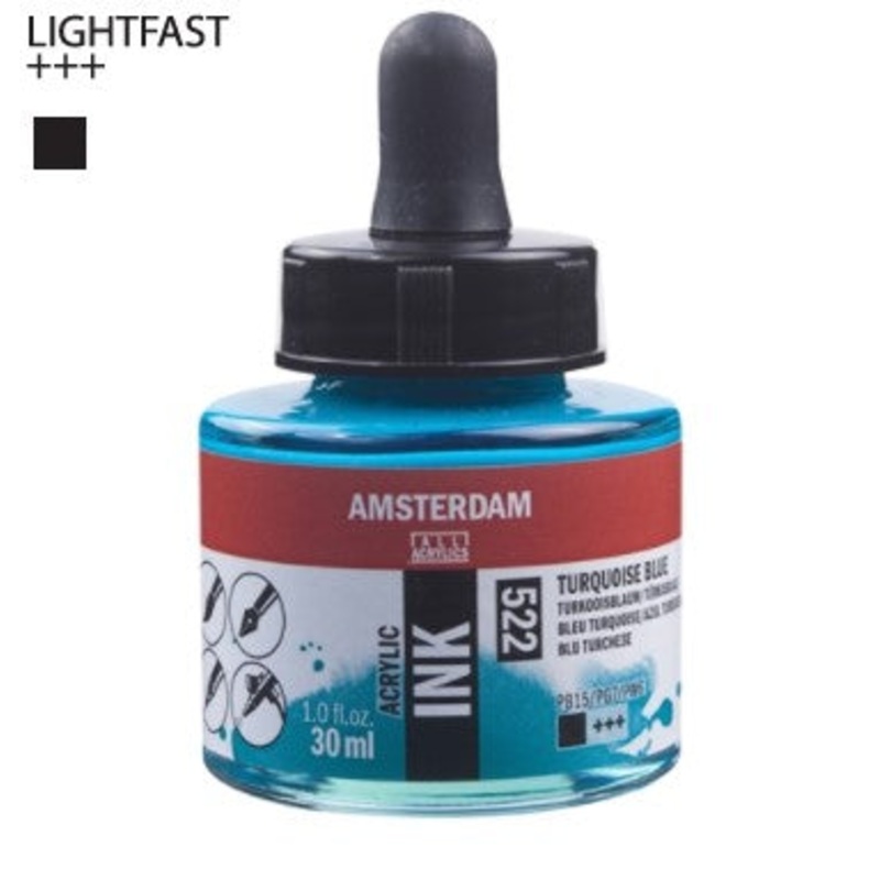 Amsterdam Acrylic Ink # 522 Turquoise Blue