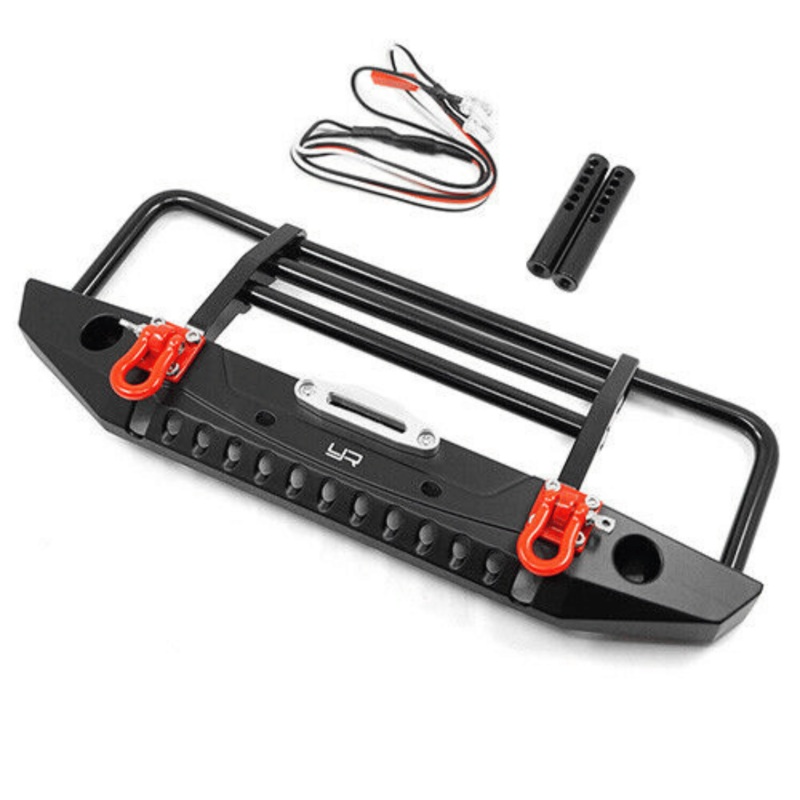 Yeah Racing Aluminum Front Bumper w/LED Light (Black) – YEA-TRX4-032BK