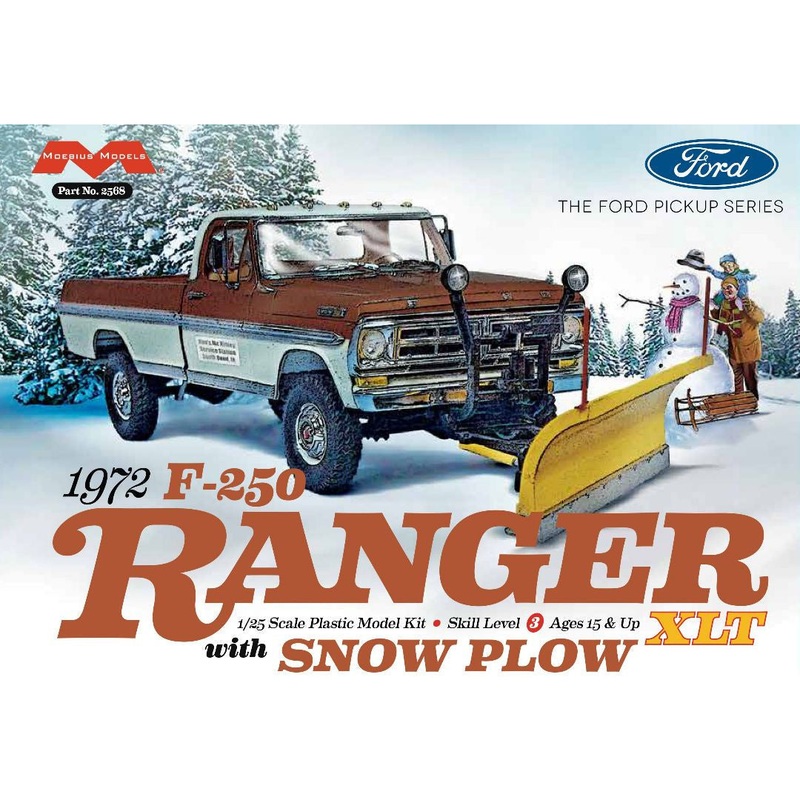 1972 Ford F-250 4×4 with Snow Plow 1/25 #2568 by Moebius