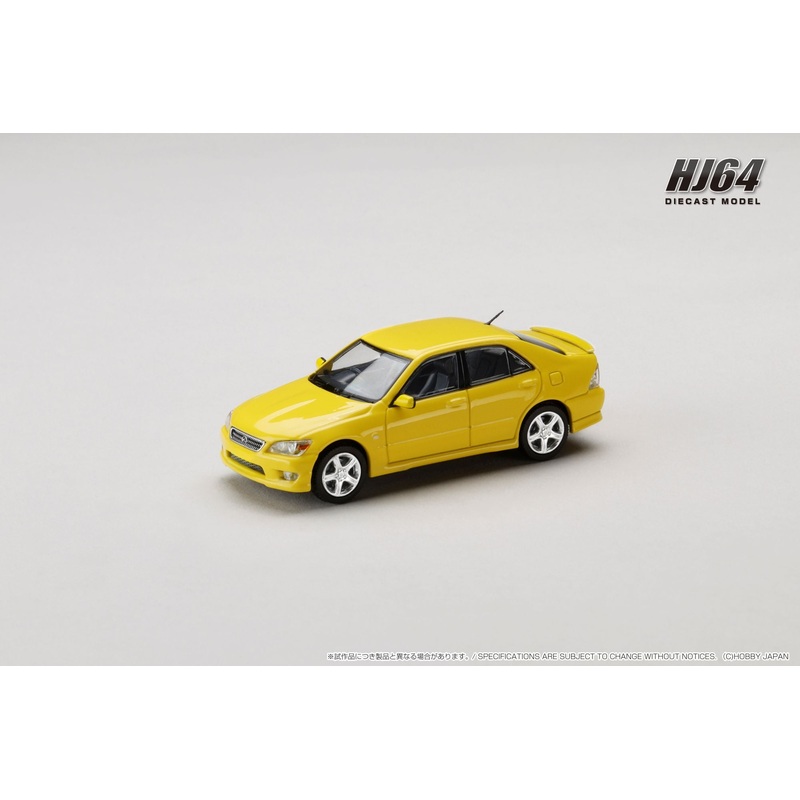 Hobby Japan 1:64 Toyota ALTEZZA RS200 (E10) 1998 SUPER BRIGHT YELLOW