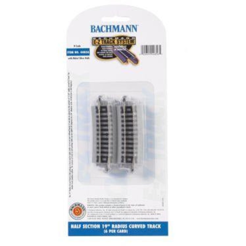19 Radius Curved Track – Half-Section [E-Z Track System] [N]