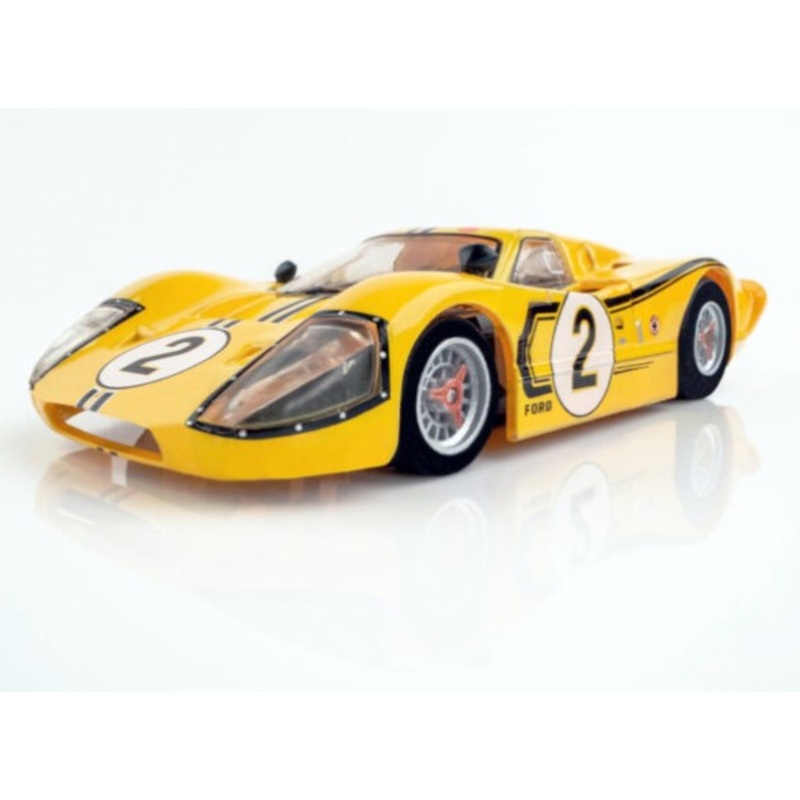 AFX Ford GT-40 Mk IV #2 Le Mans – Yellow – Clear Series