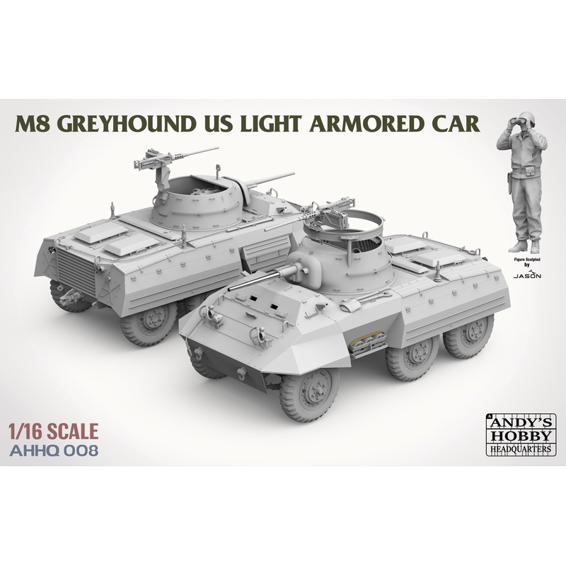 M8 Greyhound US Light Armored Car 1/16 #AHHQ008 by Andy’s HHQ x Takom