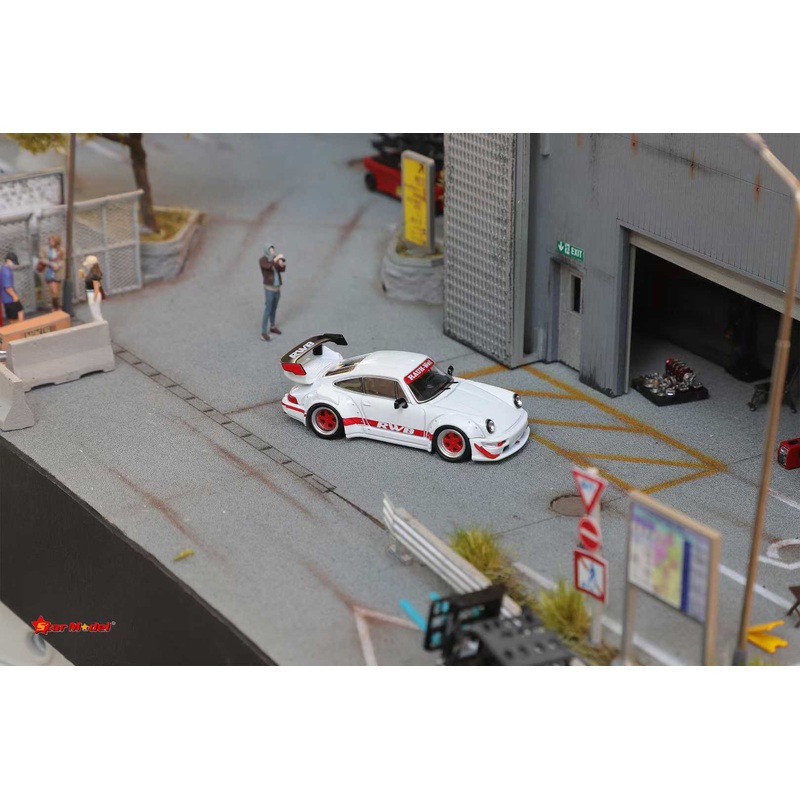 (PRE-ORDER) Star Model 1:64 Porsche RWB964 GT Wing Red