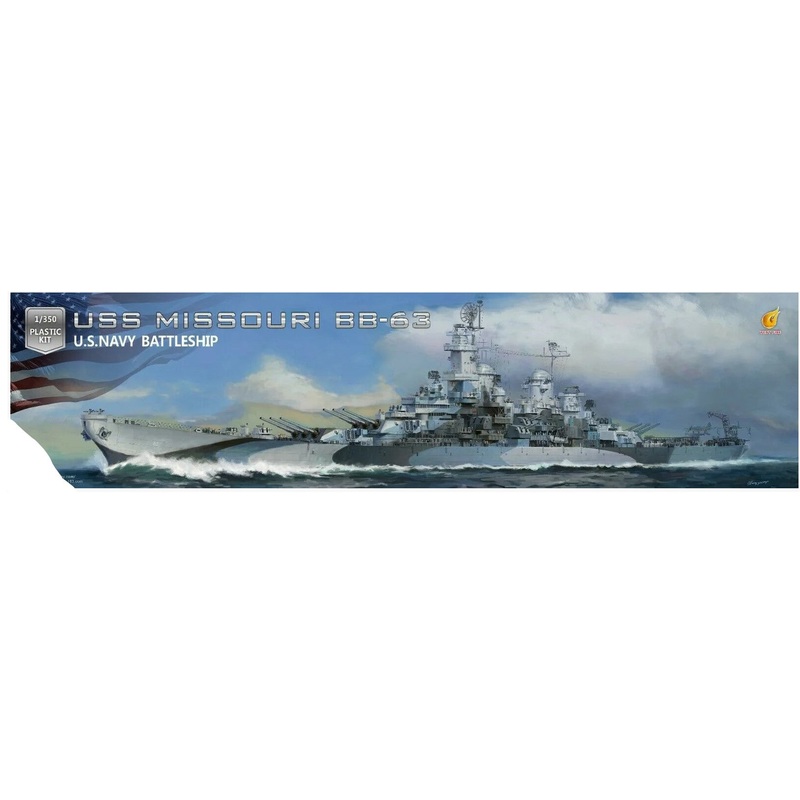 Very Fire USS Navy battleship BB-63 Missouri (White Box edition)
