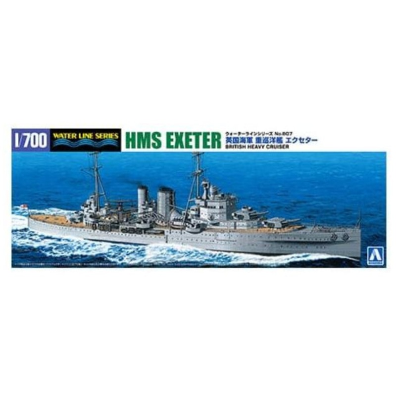 Waterline No.807 Aoshima 1:700 British Navy Heavy Cruiser Exeter[Plastic model]