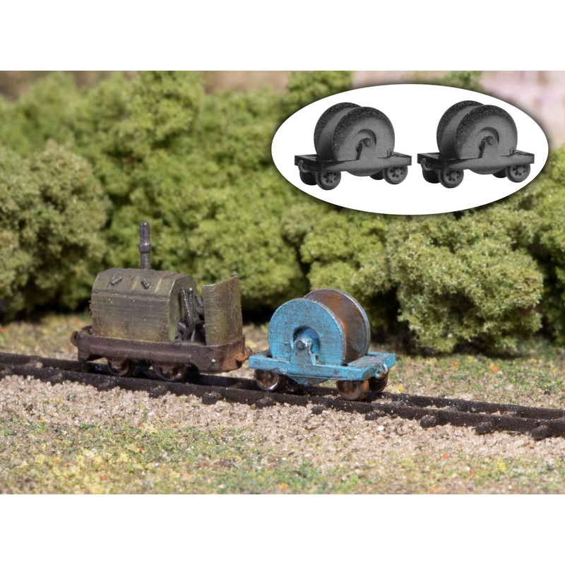 Narrow gauge Lore with cable drum 2x