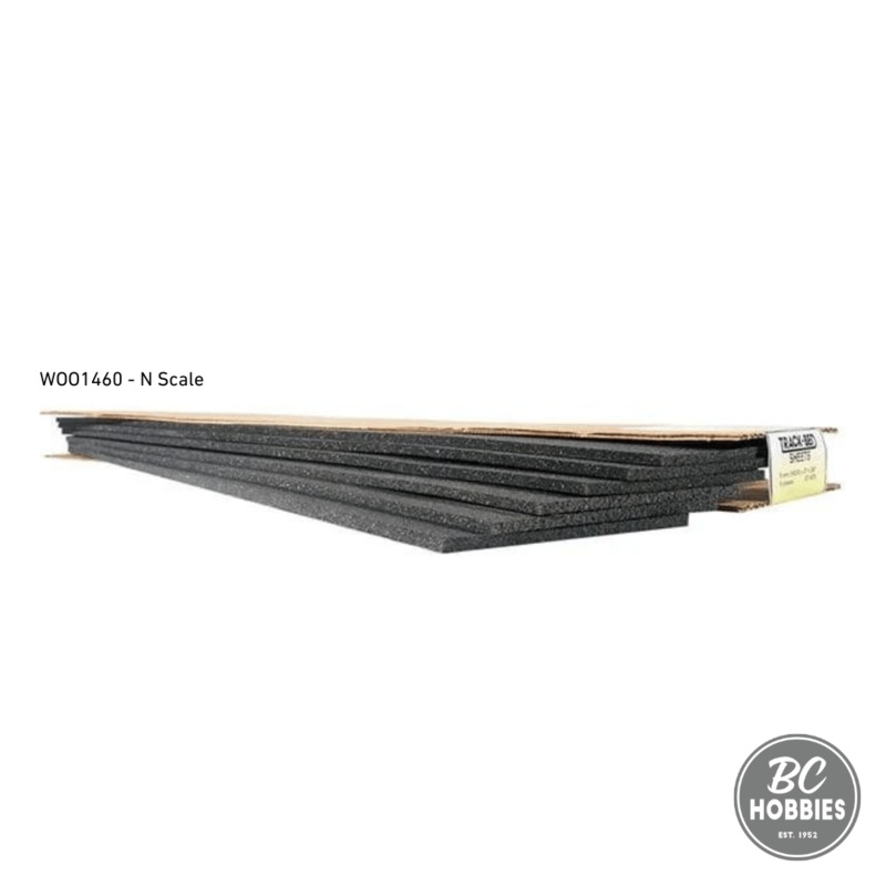 Woodland Scenics Trackbed Sheets 1/8X3-1/4×24 (N)