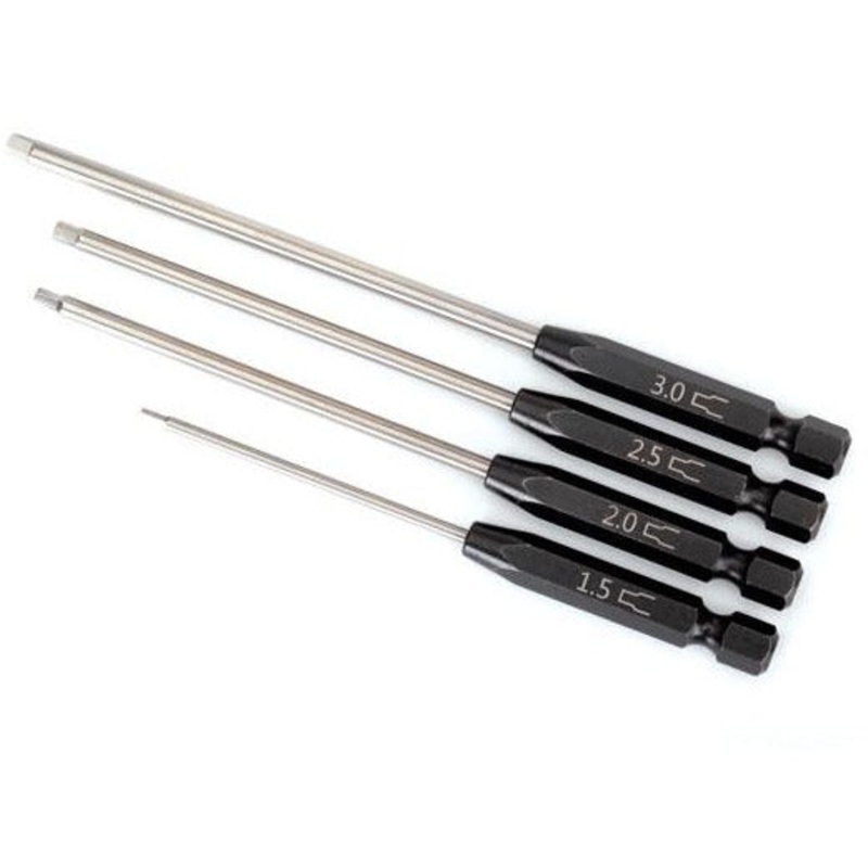 8715X Speed Bit Set, hex driver, 4-piece Straight (1.5mm, 2.0mm, 2.5mm, 3.0mm), 1/4 drive