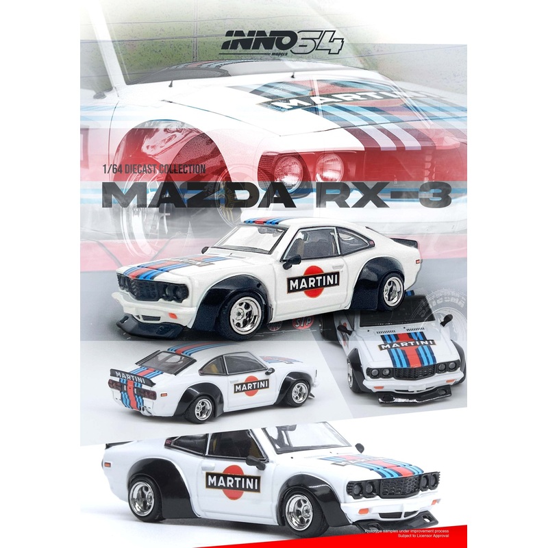 INNO64 1:64 Mazda Savanna RX3 MARTINI RACING Livery