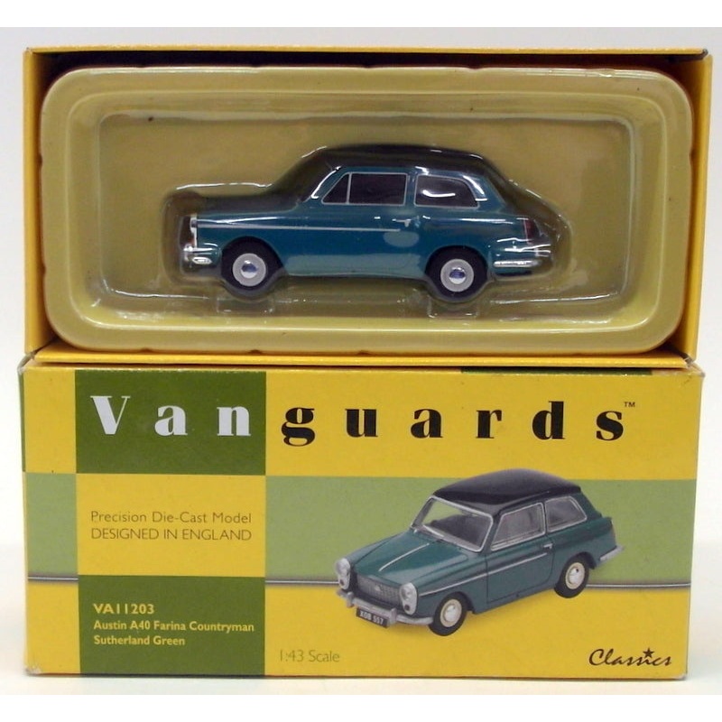Vanguards 1/43 Scale Model Car VA11203 – Austin A40 Farina – Sutherland Green