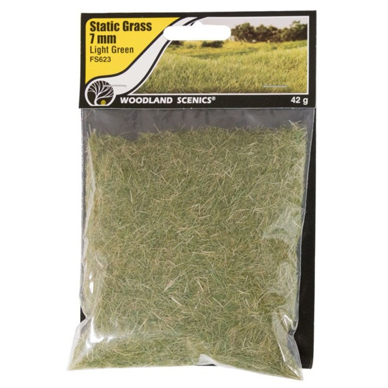 Woodland Scenics FS623 7mm Static Grass – Light Green