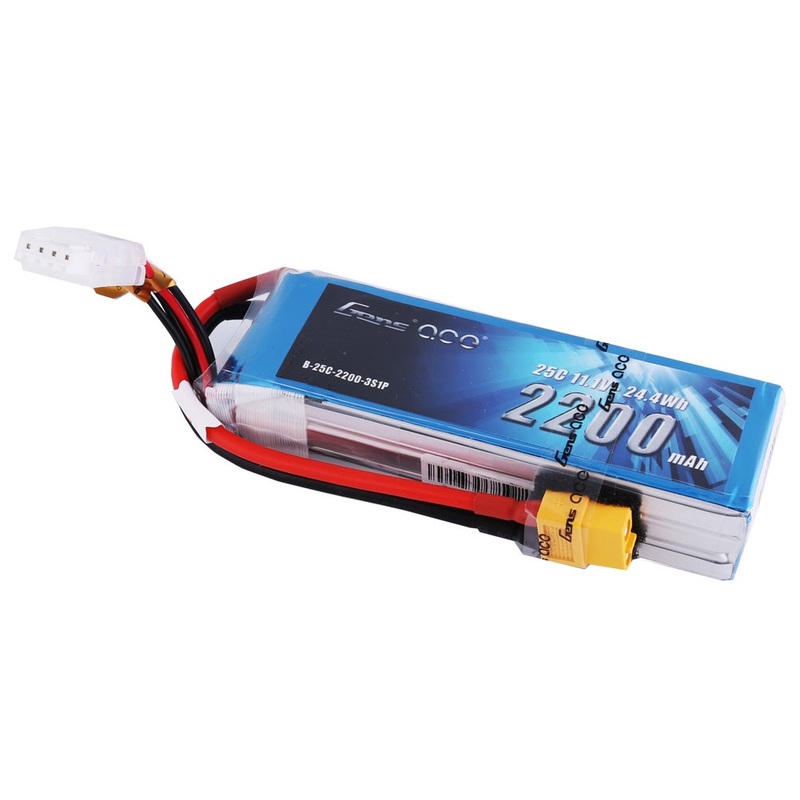 Gens Ace – 278 – 2200mAh 3S 11.1V 25C LiPo XT60 Plug Soft Case 106×33.5×23.5mm