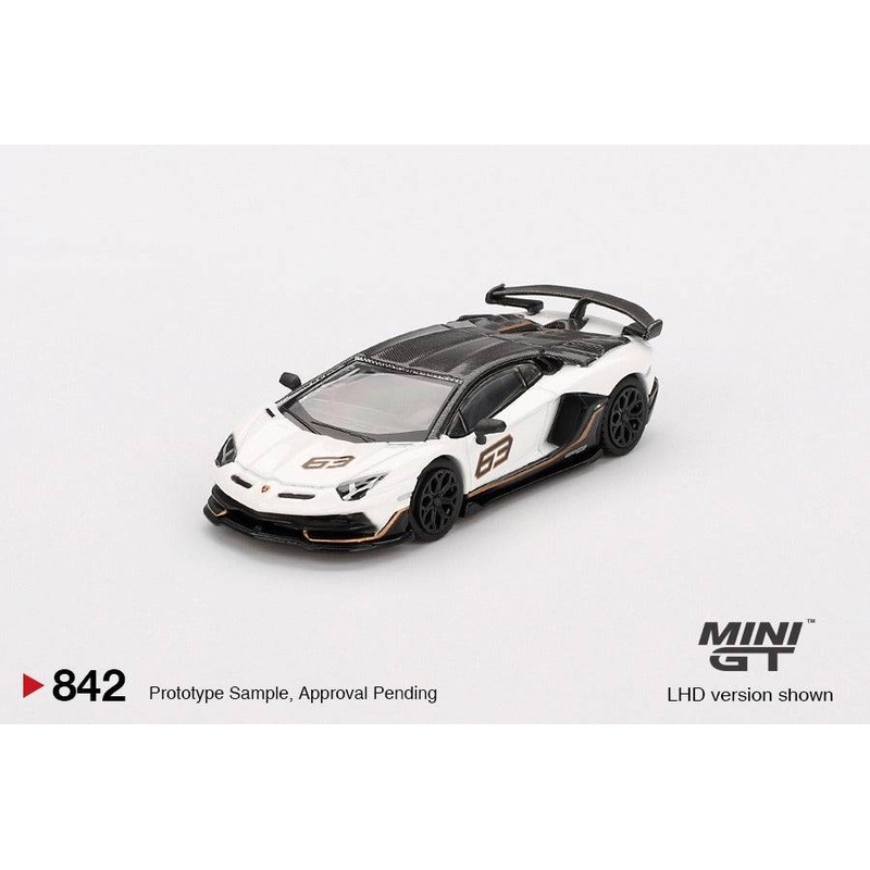 (PRE-ORDER) MINI GT 1:64 Lamborghini Aventador SVJ 63 Bianco Asopo MGT00842-R