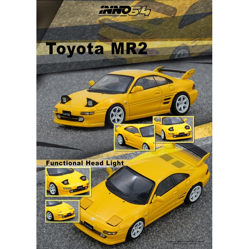 (PRE-ORDER) INNO64 1:64 Toyota MR2 (SW20) Yellow