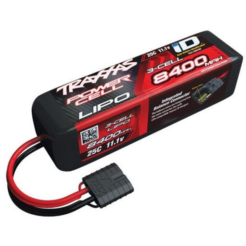 Traxxas 8400mAh 3S 11.1V 25C LiPo ID Connector Soft Case 155x44x45mm