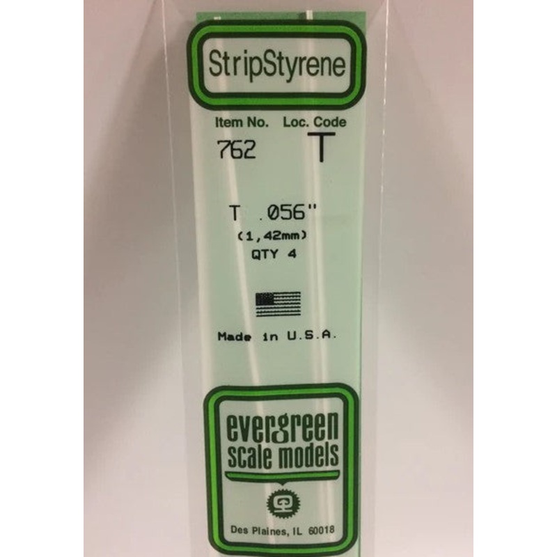 Evergreen 762 T Channel .056