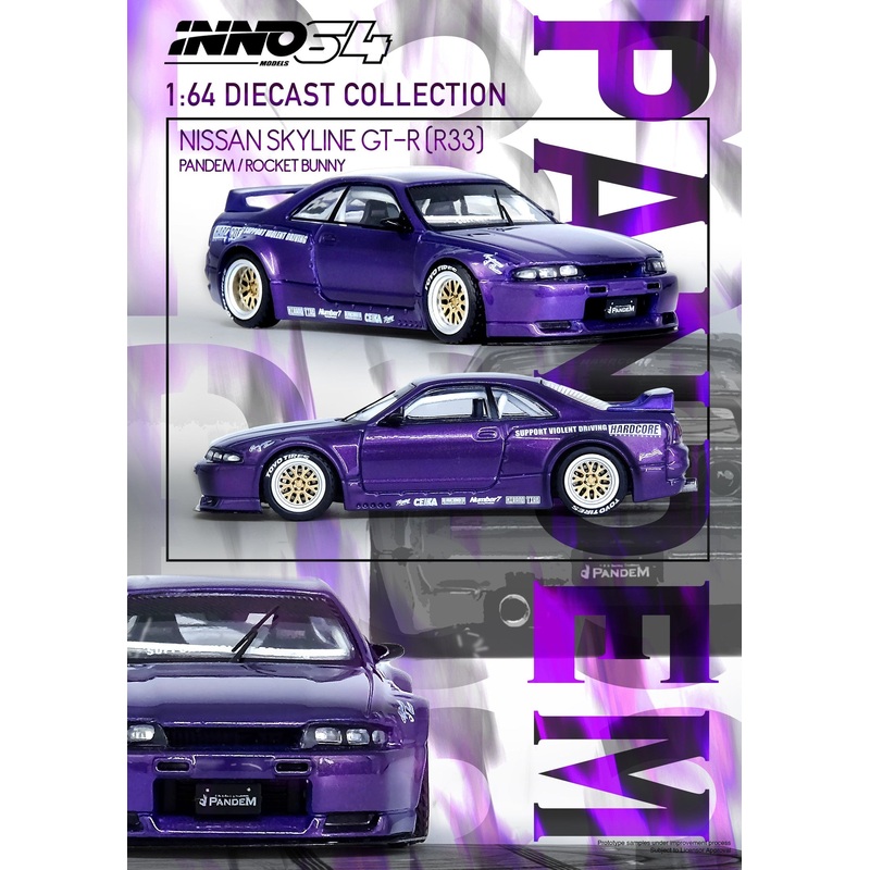 INNO64 1:64 Nissan Skyline GT-R (R33) PANDEM ROCKET BUNNY