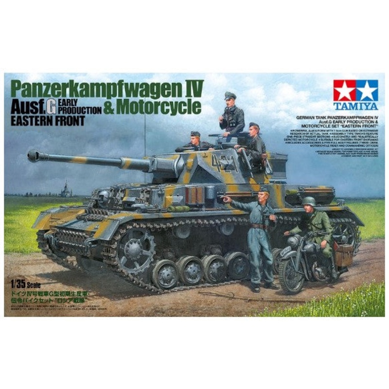 Tamiya Panzerkampfwagen IV Ausf.G Early Prod Eastern Front w/motorcycle
