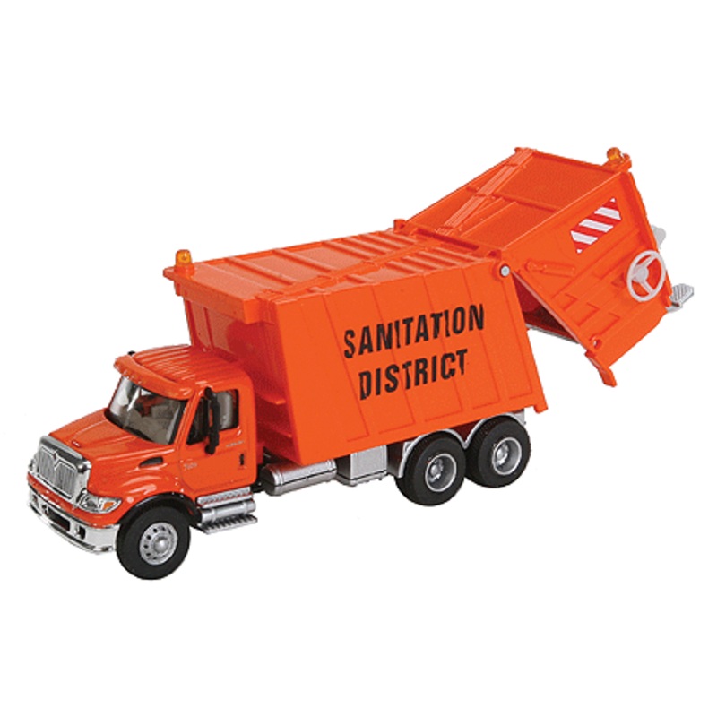 Walthers International(R) 7600 Garbage Truck – Assembled #11770 Sanitation District (orange)