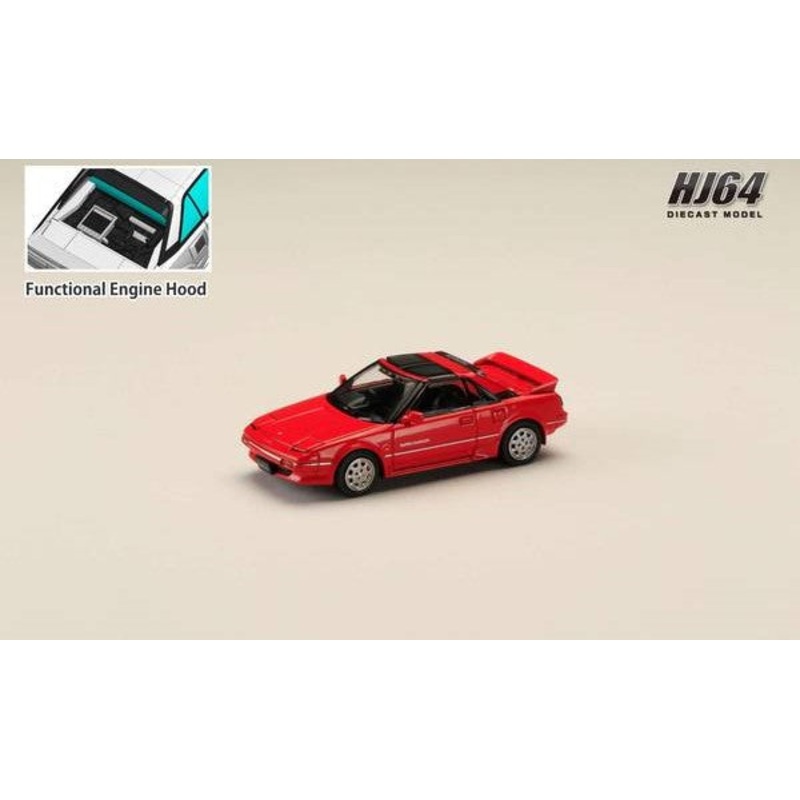 [ Back-order ] Hobby Japan HJ643056AR 1:64 Toyota MR2 1600G LIMITED SUPER CHARGER 1988 T BAR ROOF Super Red II Diecast model car