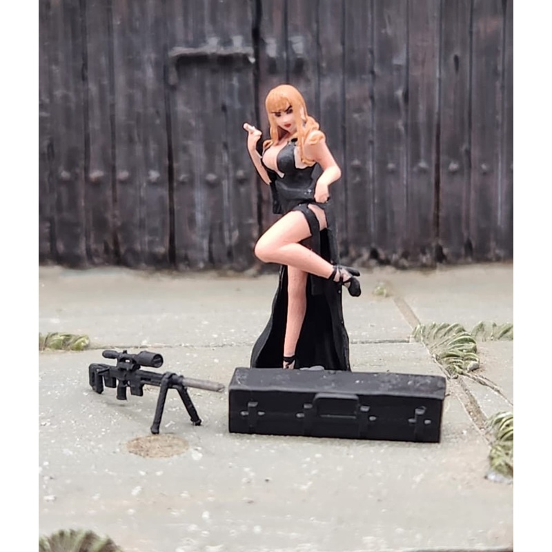 KK Miniatures 1:64 High Quality Figure- Sniper Girl- Mrs Smith