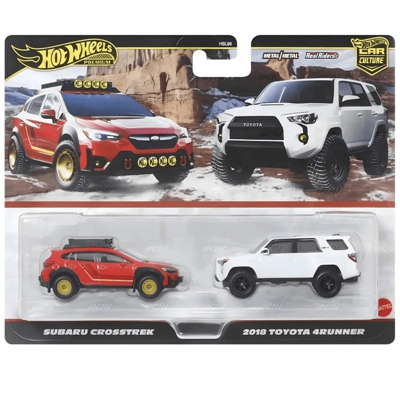 Hot Wheels Premium 1:64 2 Pack Subaru Crosstrek 18 Toyota 4Runner