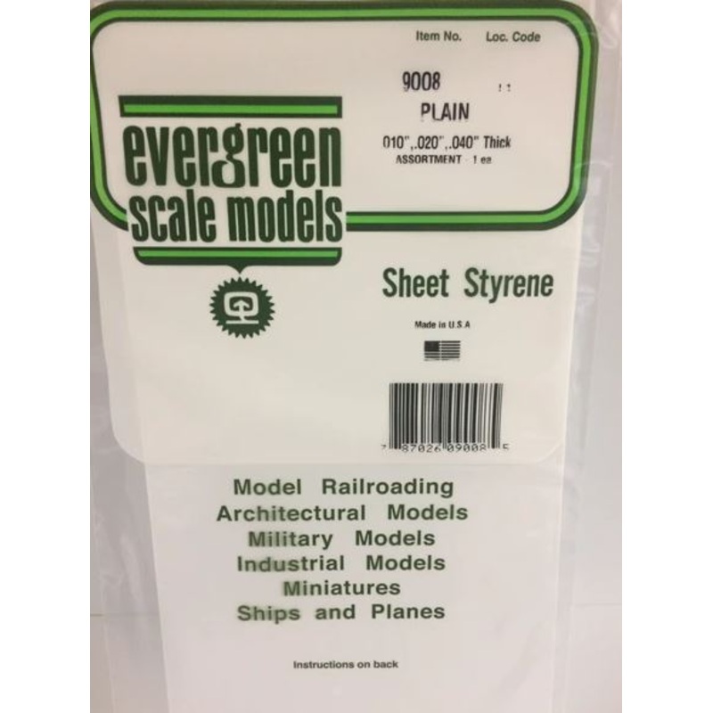Evergreen 9008  3 Sheet Assortment