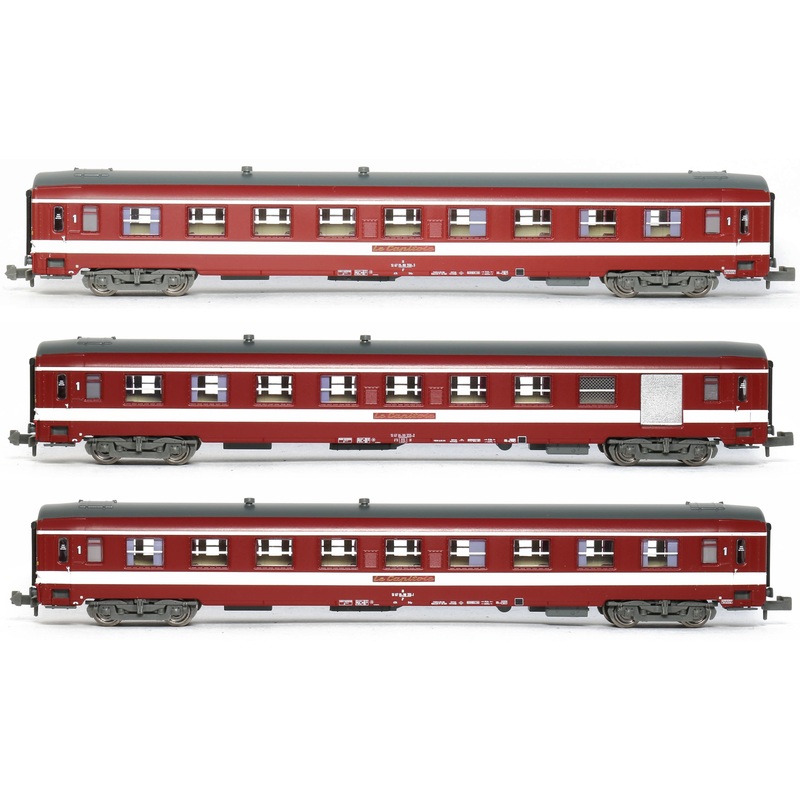 Passenger car express train car set 3-piece UIC 2xA9+1xA7D LE CAPITOLE Ep.IV