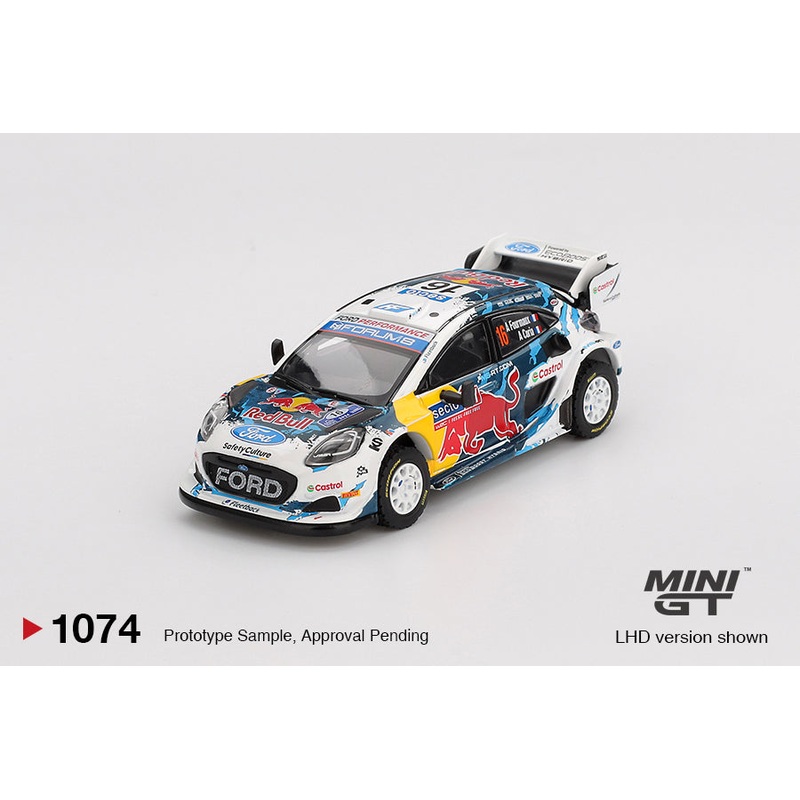 (PRE-ORDER) Mini GT 1:64 Ford Puma Rally1 #16 M-Sport Ford WRT 2024 Rally Finland 3rd Place MGT01074-L