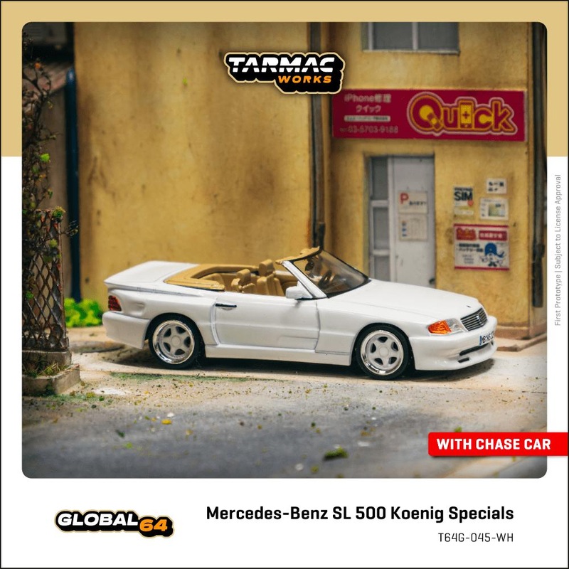 (PRE-ORDER) Tarmac Works 1:64 Mercedes Benz SL 500 Koenig Specials White