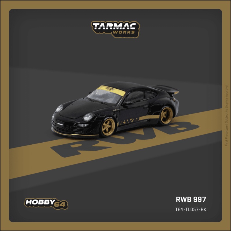 (PRE-ORDER) Tarmac Works 1:64 Porsche RWB 997 Black