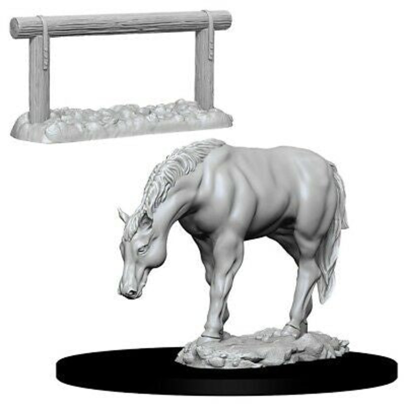 D&D Unpainted Mini – Horse and Hitch 73862