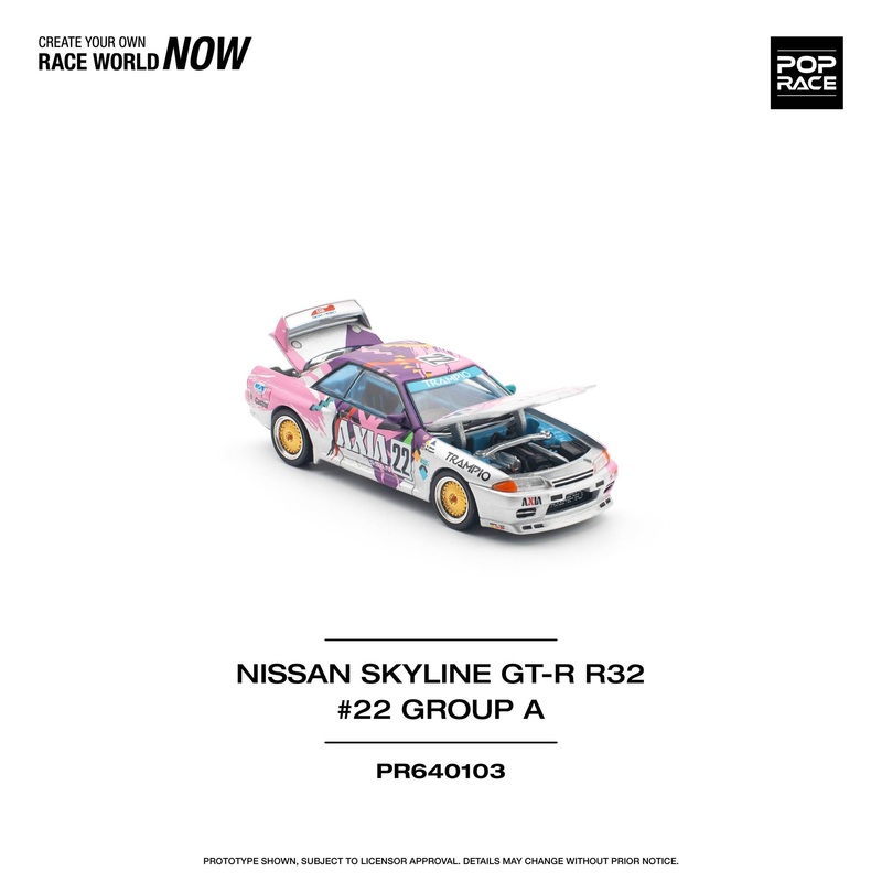 (PRE-ORDER) Pop Race 1:64 Nissan Skyline GT-R R32 #22 AXIA Group A