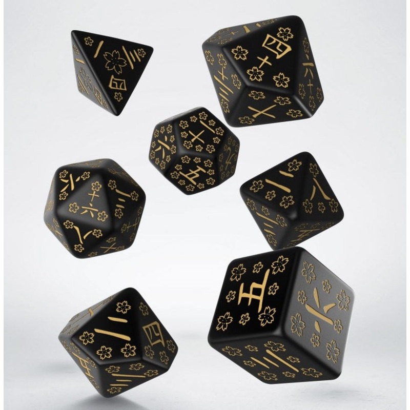 Q Workshop Japanese Dice Set Deep Night Firefly