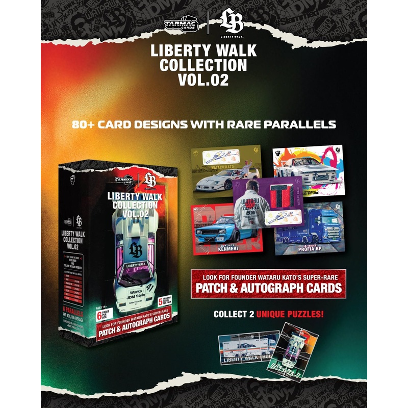 Tarmac Works 1:64 Collectible Trading Cards Liberty Walk Collection Vol.02