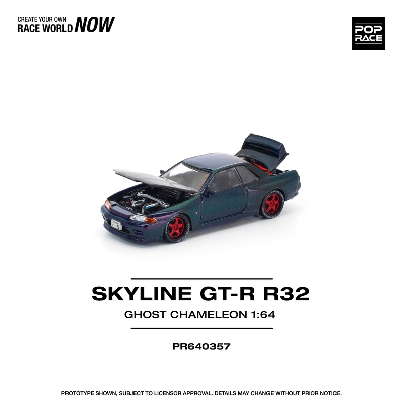 (PRE-ORDER) Pop Race 1:64 Nissan Skyline R32 GTR Ghost Chameleon
