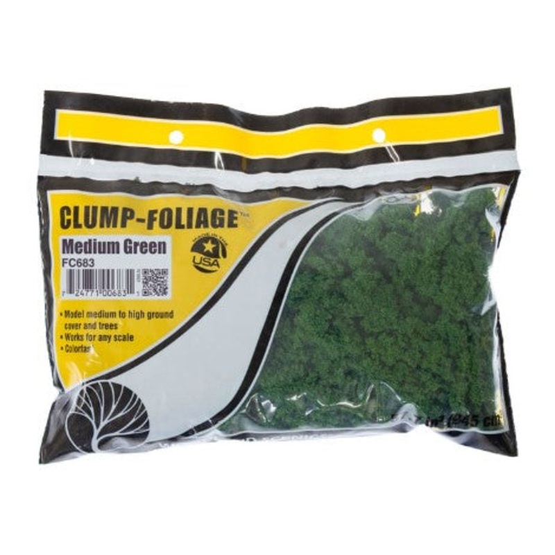 Woodland Scenics FC683 Clump Foliage – Medium Green