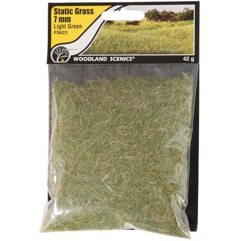 Woodland Scenics Static Grass – 7mm (Light Green) WOO623