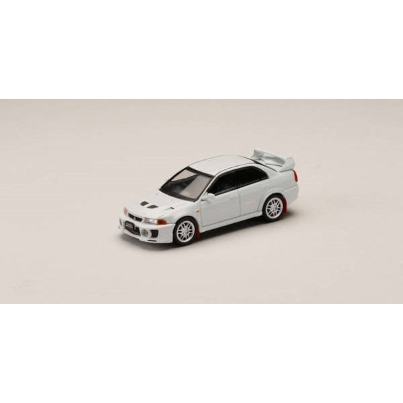 [ Back-order ] Hobby Japan HJ642032AW 1:64 MITSUBISHI LANCER GSR EVOLUTION 5 CP9A 1998 with Mud flap SCORTIA WHITE Diecast model car