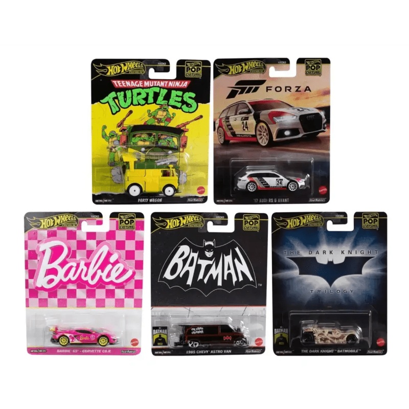 Hot Wheels Premium 1:64 Pop Culture 2024 E Assortment Complete Set 1-5