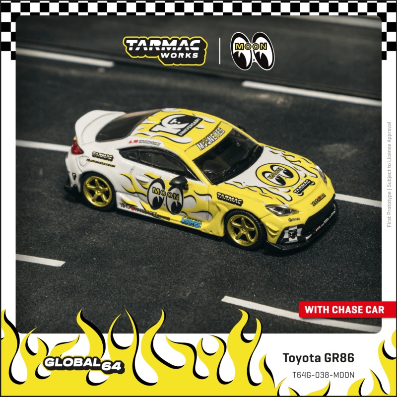 (PRE-ORDER) Tarmac Works 1:64 Toyota GR86 MOONEYES
