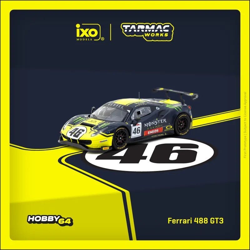 Tarmac Works 1:64 Ferrari 488 GT3 Gulf 12 Hours 2019 V. Rossi / A. Salucci / L. Marini