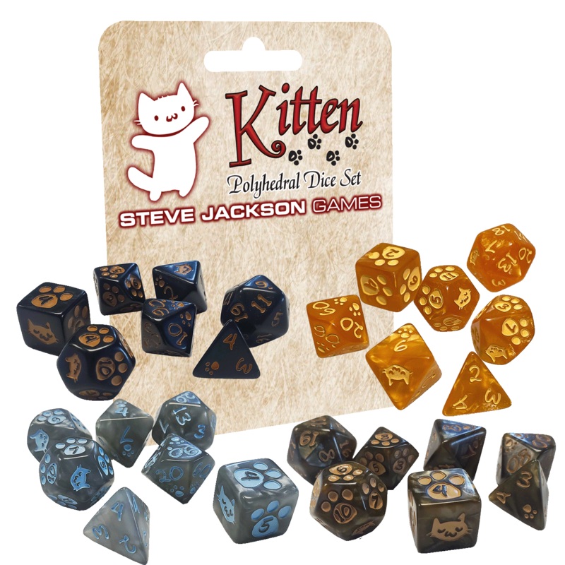Kitten Dice Set – Assorted Colours