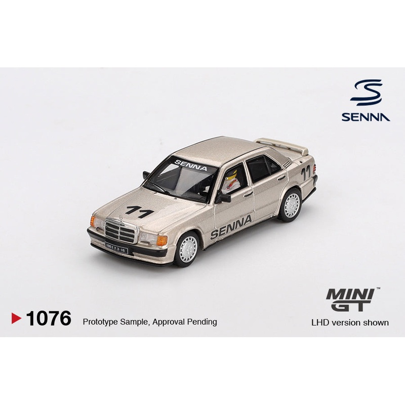 (PRE-ORDER) Mini GT 1:64 Mercedes-Benz 190 E 2.3-16 #11 Ayrton Senna 1984 Nrburgring Race of Champions w/ Figure MGT01076-BL