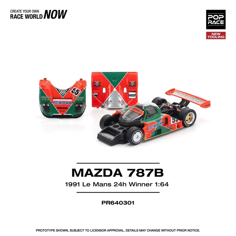 (PRE-ORDER) Pop Race 1:64 Mazda 787B 1991 LE MANS 24H WINNER