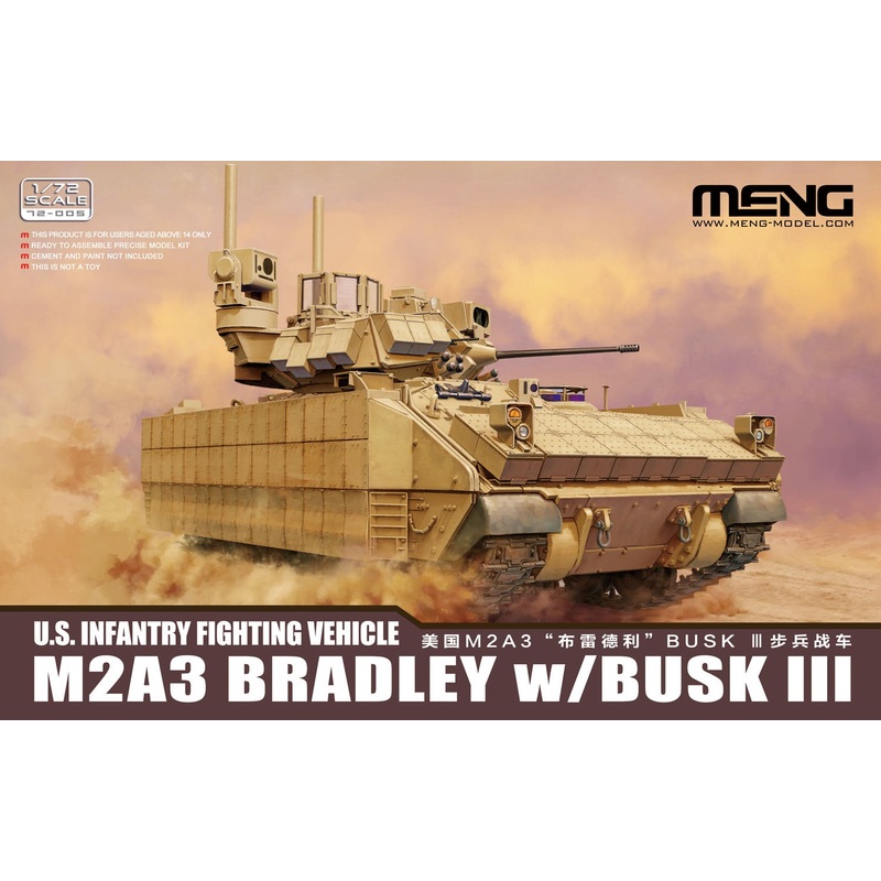 U.S. Infantry Fighting Vehicle M2A3 Bradley w/BUSK III 1/72 #72-005 by Meng