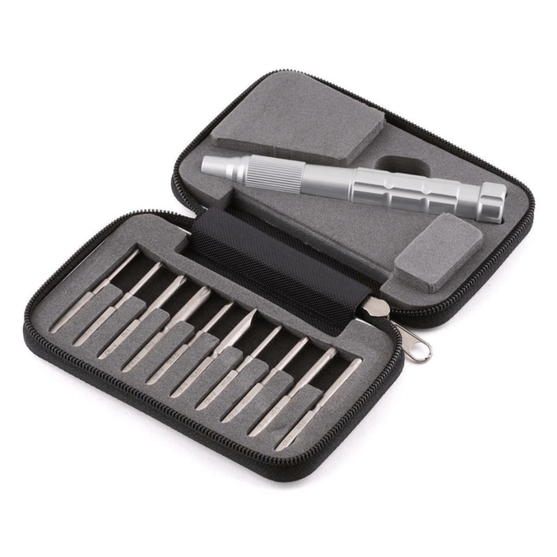 Yeah Racing 10 Piece Aluminum Screwdriver Set w/Hex, Phillips & Flat Head Bits – YEA-YT-0145