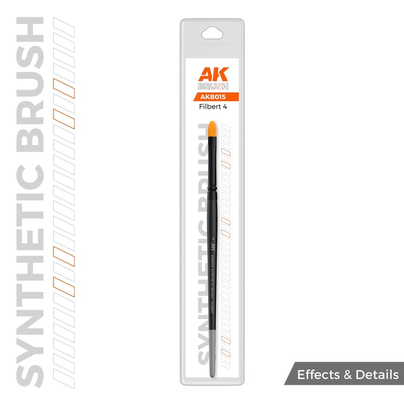 AK Interactive Synthetic Brush Filbert 4 – AK-B015